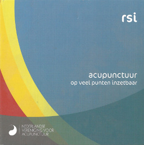 folder van acupunctuur en rsi